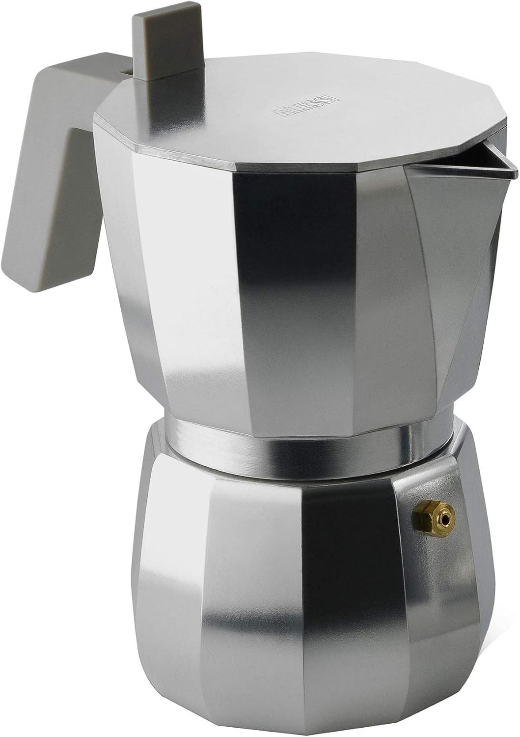 Alessi DC06/6 Espressokocher aus Aluminium, Silber /