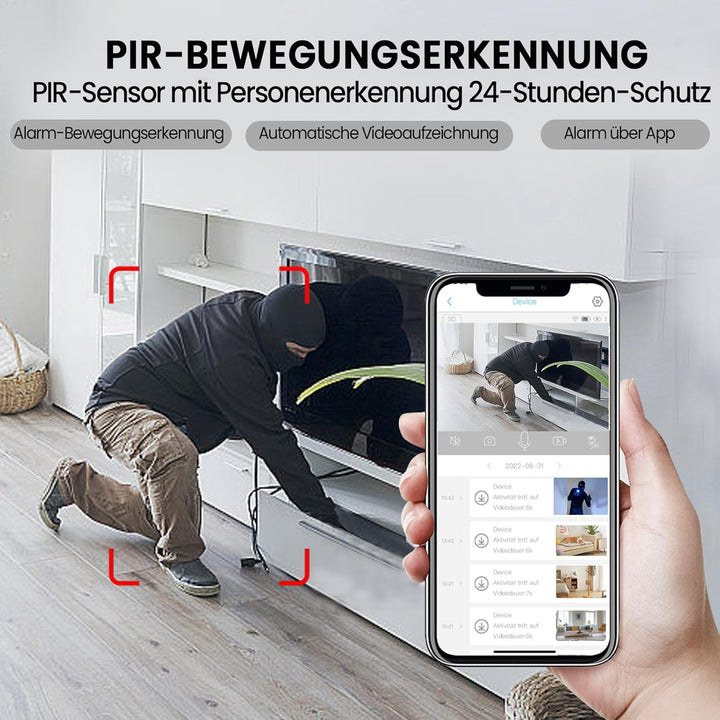 javiscam Mini Kamera, Full HD Überwachungskamera, Kamera Überwachung Innen, Mini Kamera Live Übertra