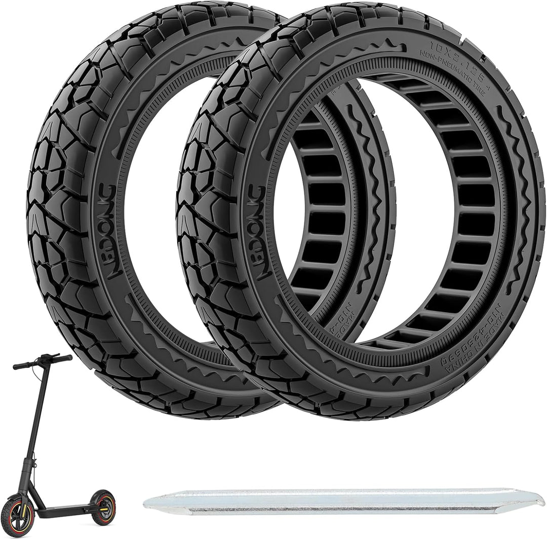 OUXI 10X2.125 Off Road Reifen für Elektroroller Ninebot F20/F30/F40/F65, 10 Zoll Vollgummireifen für
