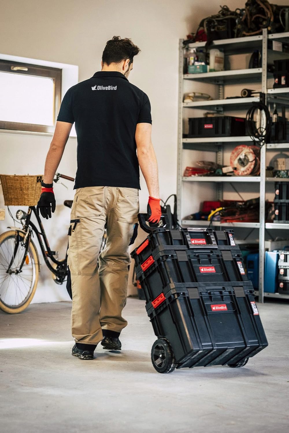 OliveBird 6 In 1 XL Sortimentskasten Werkstattwagen Rollbox Werkzeugkoffer Mobile Werkstatt Werkstat