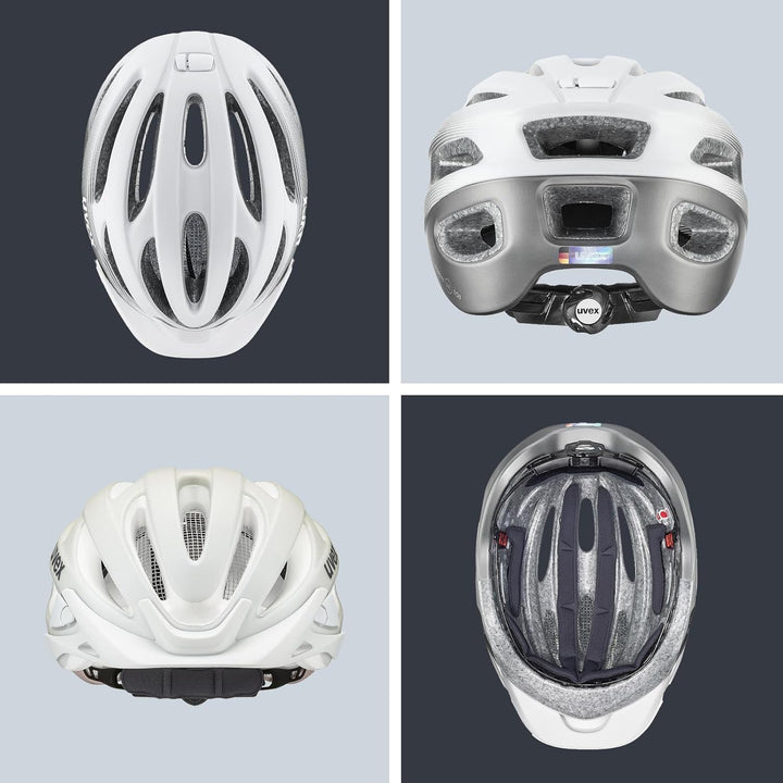 Uvex True CC Damen Fahrrad Helm matt weiss/grau 2024 52-55 cm, 52-55 cm