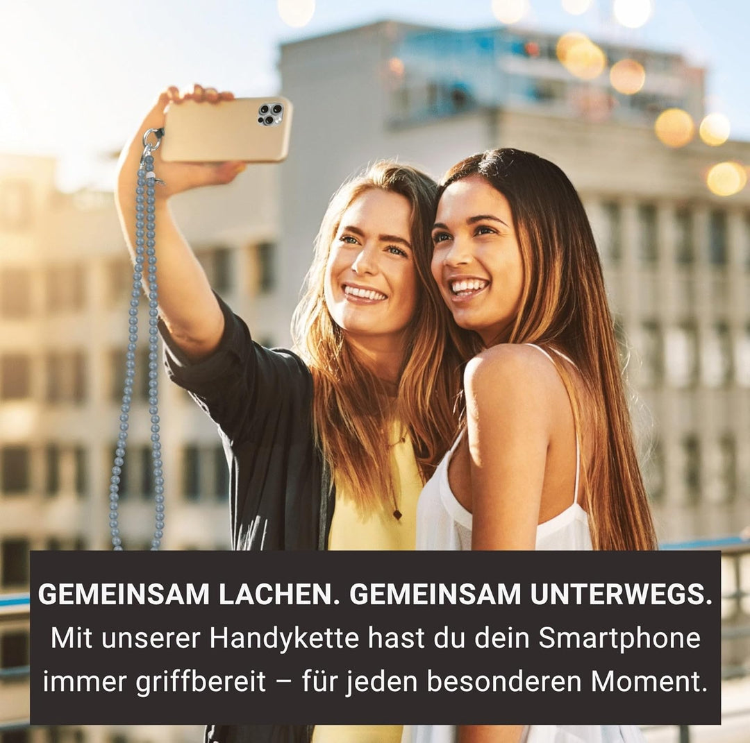 beadstars Perlen Handykette Universal zum Umhängen inkl. Patch und Geschenkbox, handgefertigt in Deu