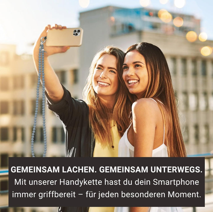 beadstars Perlen Handykette Universal zum Umhängen inkl. Patch und Geschenkbox, handgefertigt in Deu