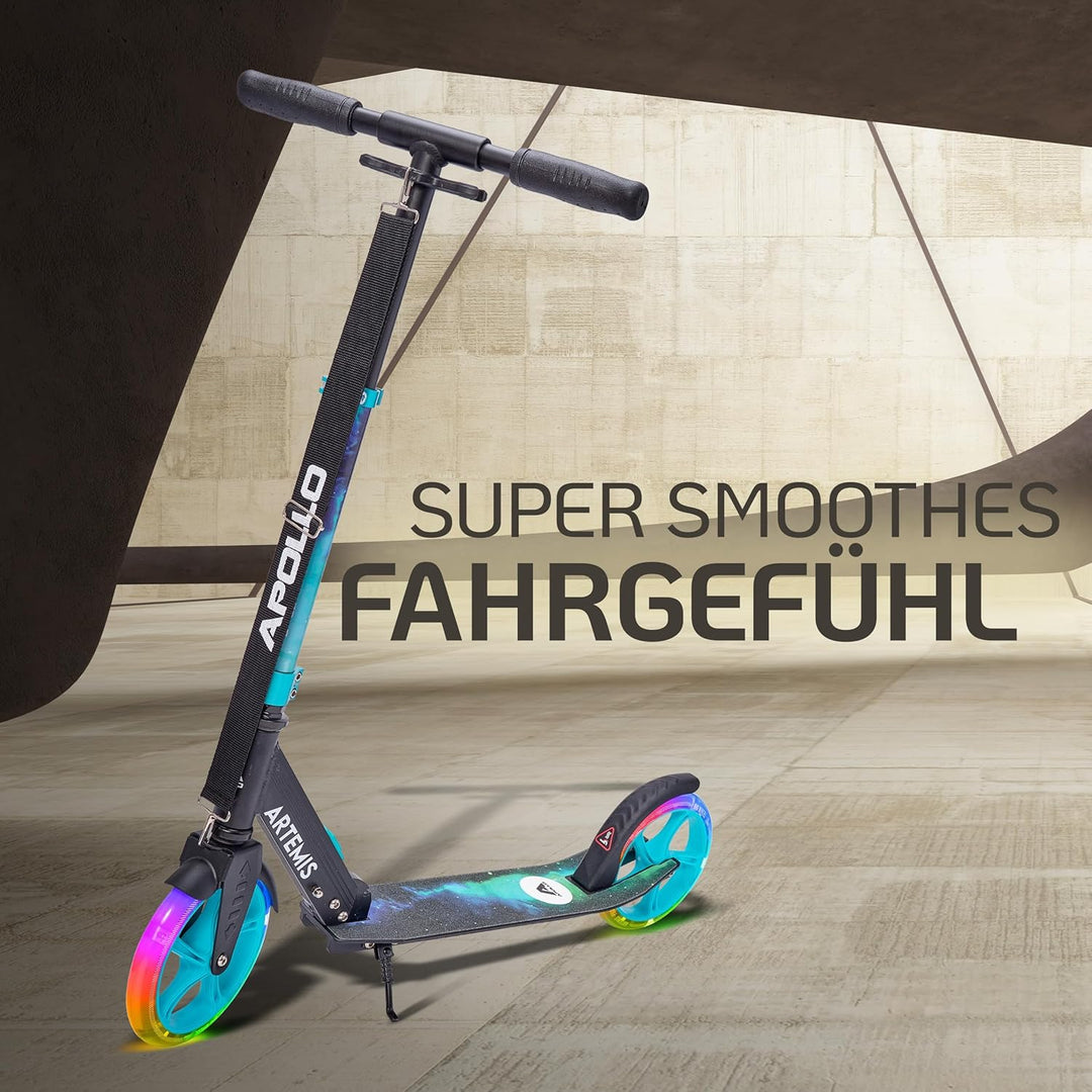Apollo Artemis City Roller - Höhenverstellbarer Scooter für Kinder, Teens und Erwachsene, Tretroller