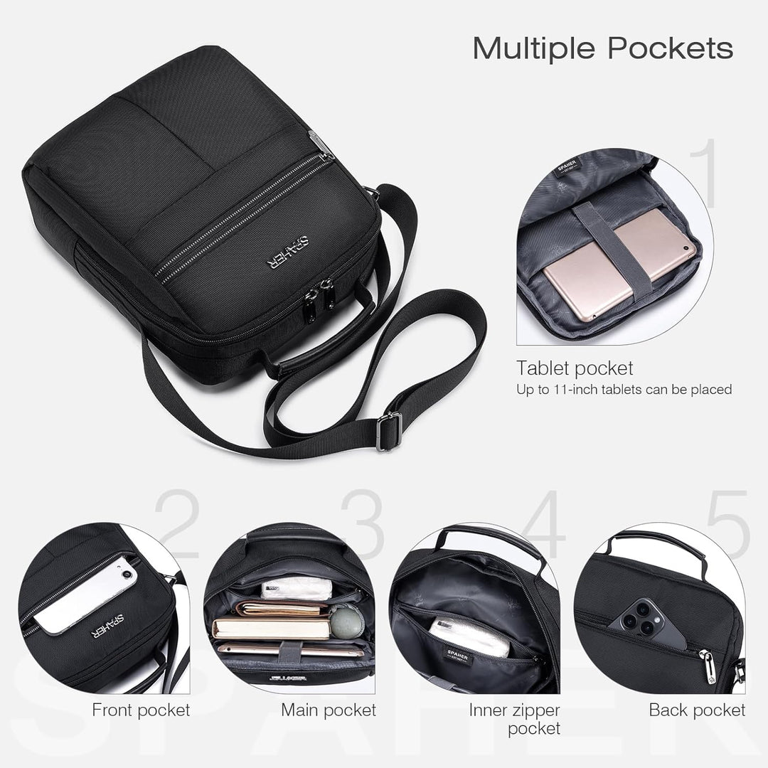 SPAHER Herren Handtaschen Zum Umhängen Umhangetasche Mann Schultertasche Männer Herrentasche Zum Umh