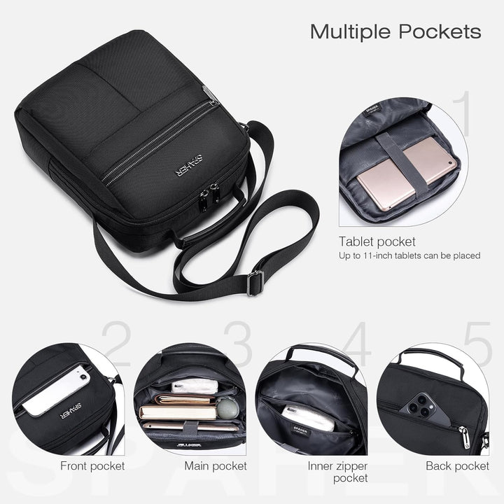 SPAHER Herren Handtaschen Zum Umhängen Umhangetasche Mann Schultertasche Männer Herrentasche Zum Umh
