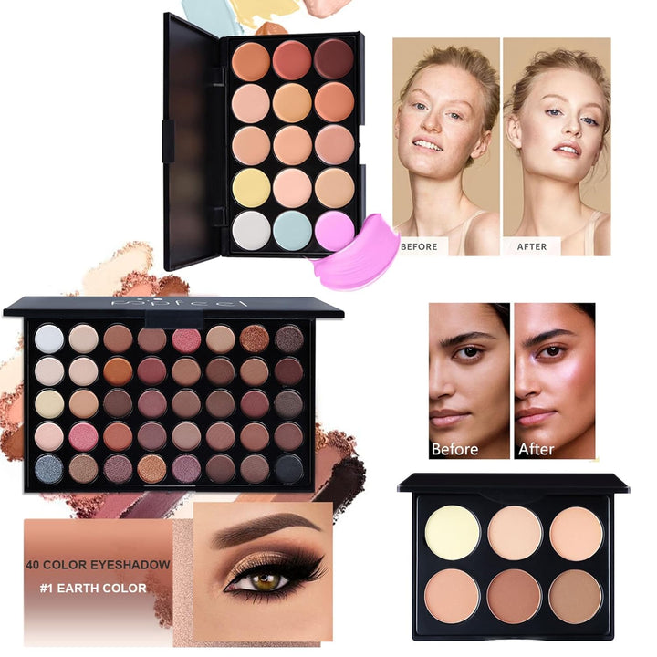 CHSEEA Make-up-Set, Lidschatten, Augen, Make-up, Geschenk-Box, Make-up-Koffer, Make-up-Set, Make-up-