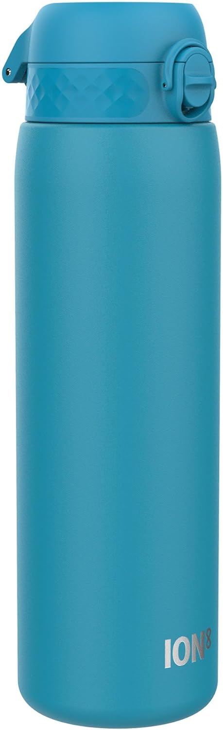 Ion8 Vakuumisolierte Edelstahl-Trinkflasche, 1 Liter, 920 ml, Auslaufsicher, Einhandöffnung, Sichere