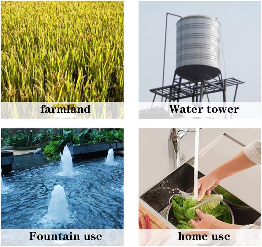 SHYLIYU Tiefbrunnenpumpe 220V Tauchpumpe Edelstahl Tauchpumpe oder Hauswasserwerk und Garten (0.25KW