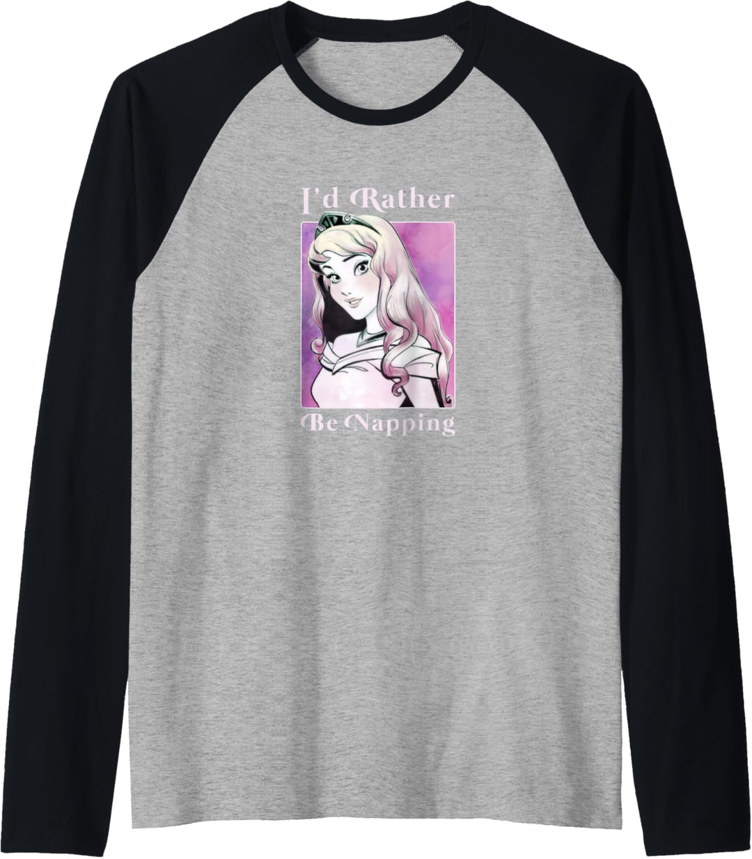 Disney Sleeping Beauty Aurora I'd Rather Be Napping Portrait Raglan