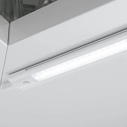 ledscom.de LED Unterbau-Leuchte SIRIS weiss matt mit Bewegungsmelder, flach, je 50cm, je 655lm, weis