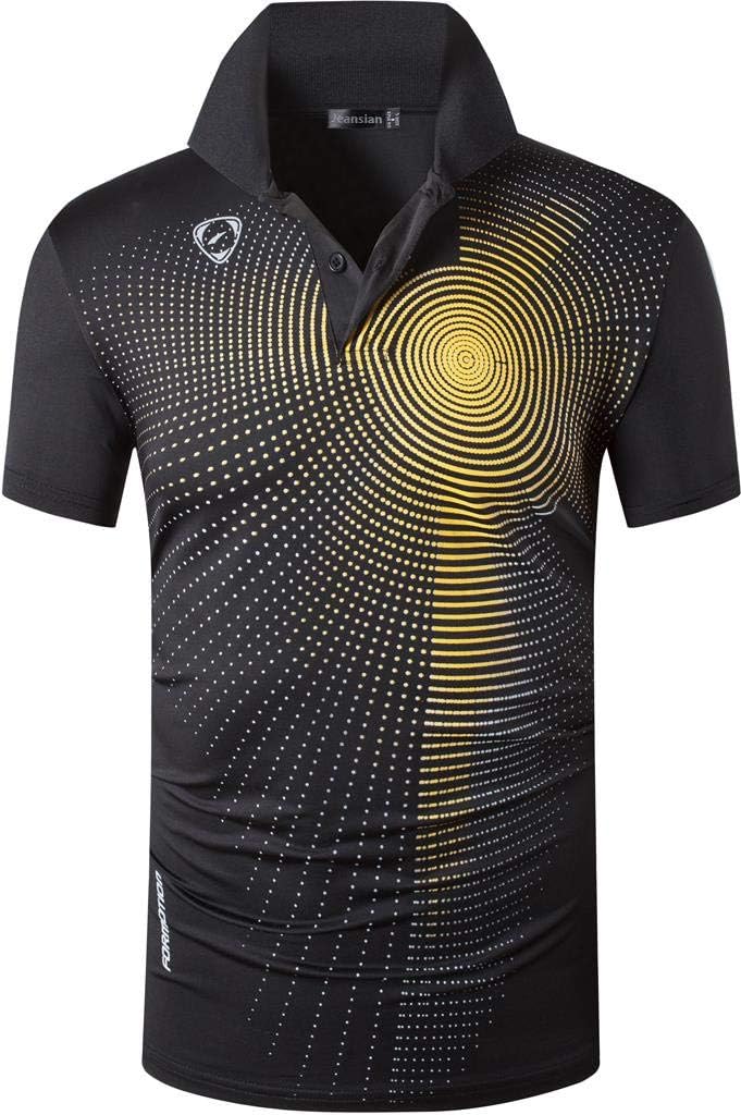 jeansian Herren 3 Stuck Mischen Pack Quick Dry Sport Polo T-Shirt LSL195 S Grosse Grössen Lsl195_gra