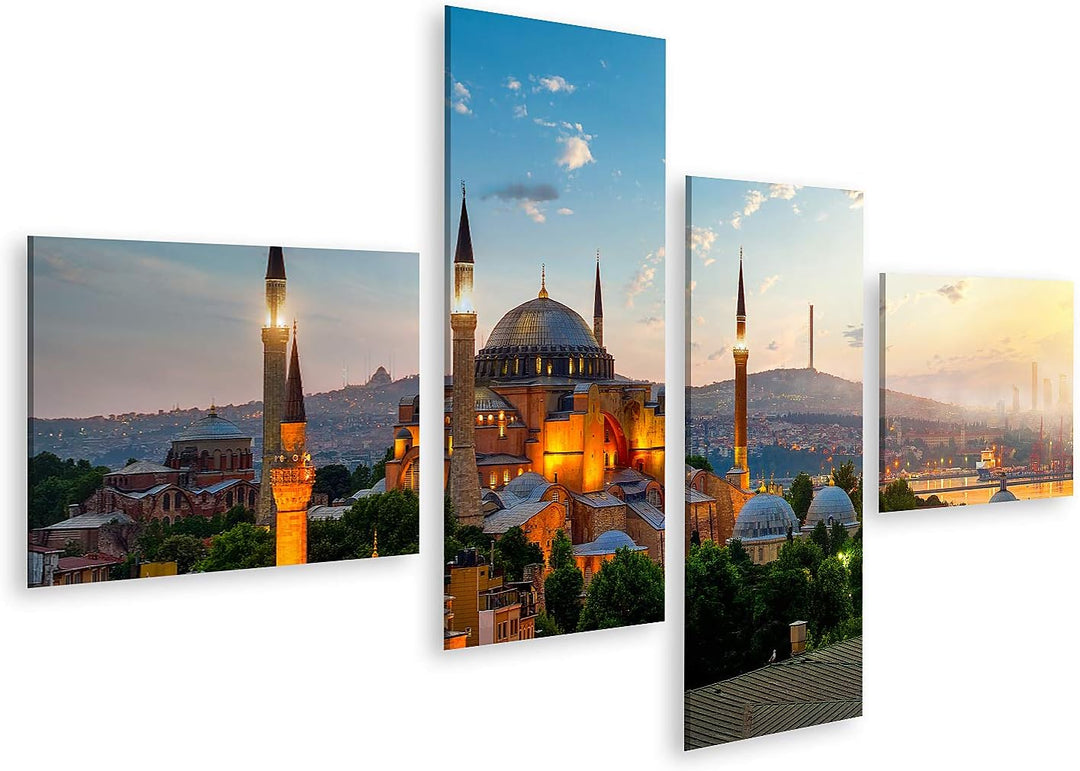 islandburner Bild auf Leinwand Blick Auf Ayasofya Museum Stadtbild Istanbul Sonnenaufgang Türkei Bil