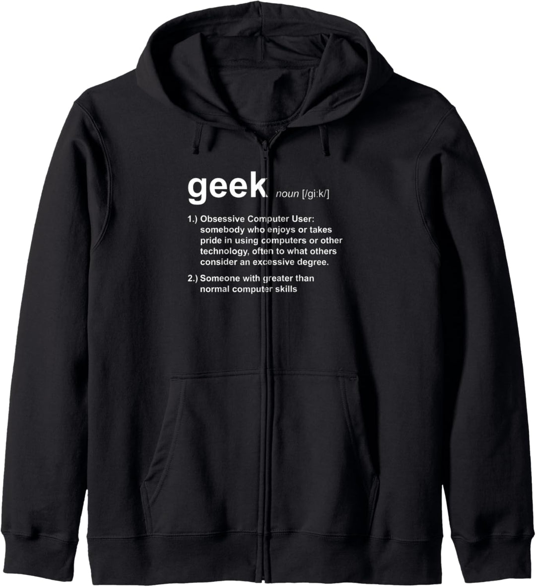 Geek Definition IT Administrator Software Entwickler Kapuzenjacke