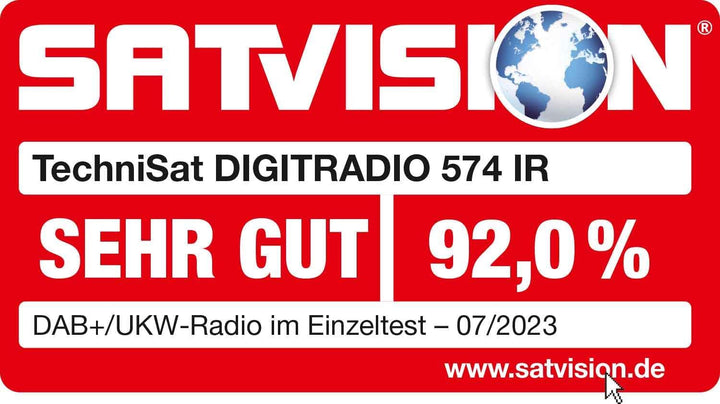 TechniSat DIGITRADIO 574 IR – Stereo-Internetradio (DAB+, FM, WLAN, Bluetooth-Audiostreaming, 4 Zoll