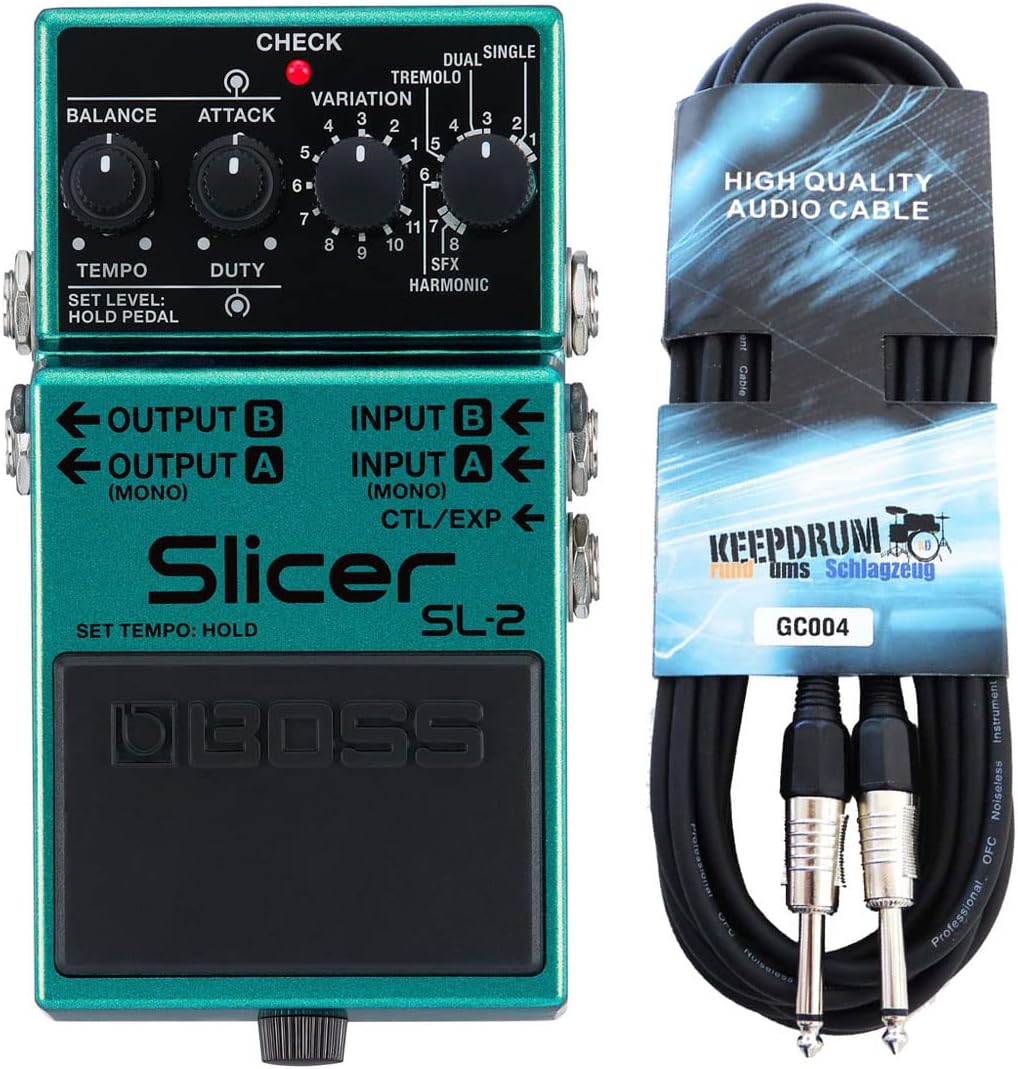 Boss SL-2 Slicer Effektgerät + keepdrum Klinken-Kabel