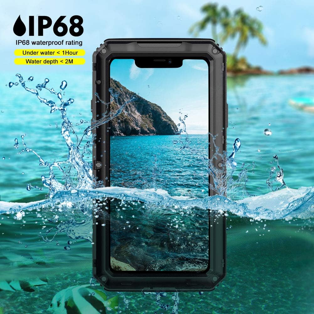Beeasy für iPhone 11 Pro Max Hülle (6,5") Wasserdicht Outdoor, Stossfest Panzerhülle Militär 360 Gra