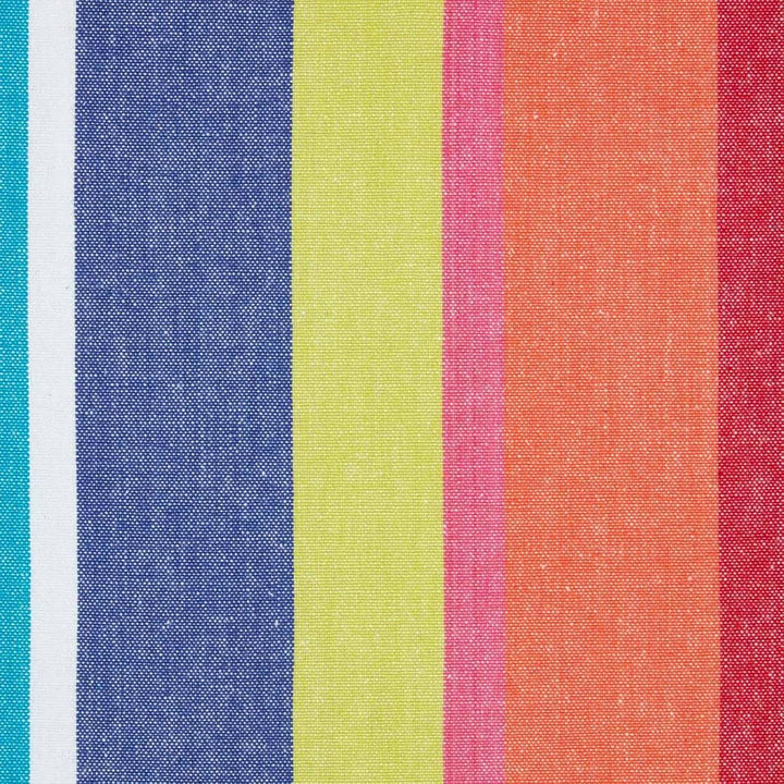 Homescapes Ösenvorhang Blickdicht Multi Streifen Orange Blau Gelb Dekoschal 2er Set Breite 137 x Län