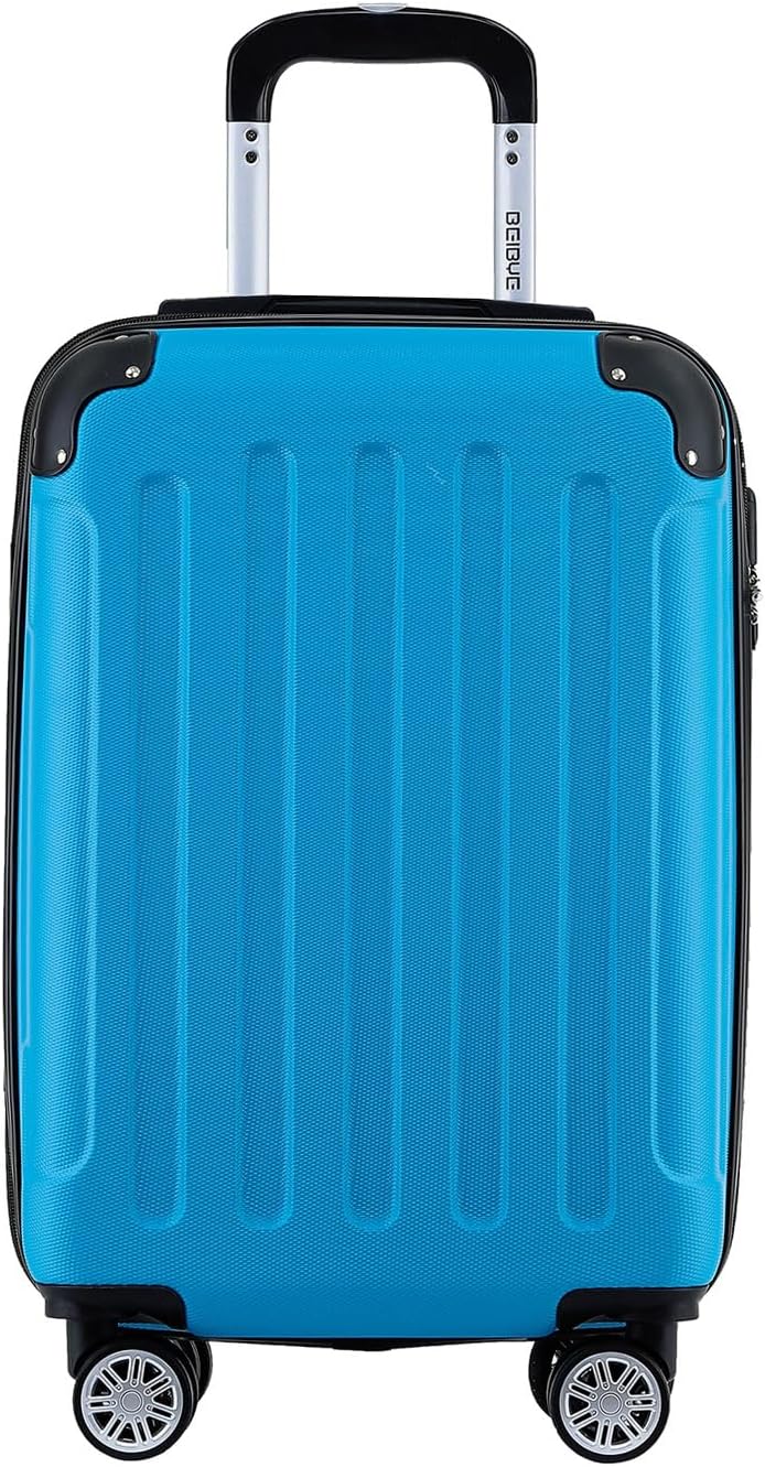 BEIBYE- Hartschalenkoffer Koffer Trolley Rollkoffer Reisekoffer Zahlenschloss 4 Zwilings-Rollen (Cya