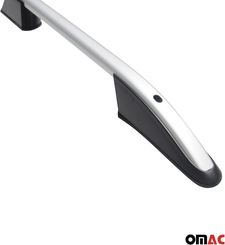 OMAC Dachreling Dachgepäckträger kompatibel mit Nissan NV200 2010-2024 Aluminium Silber 2X, Elegance