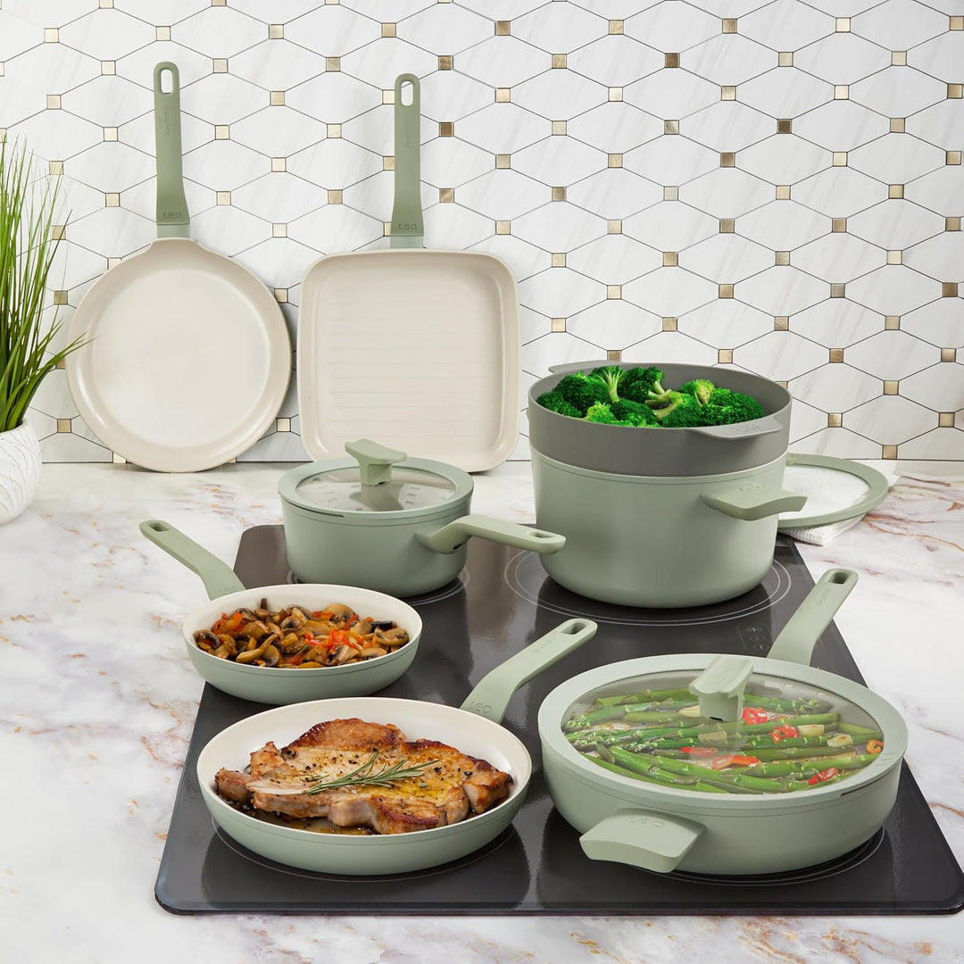 Berghoff - Antihaft Suppen-/ Gemüsetopf mit Deckel Balance Sage 24x14cm