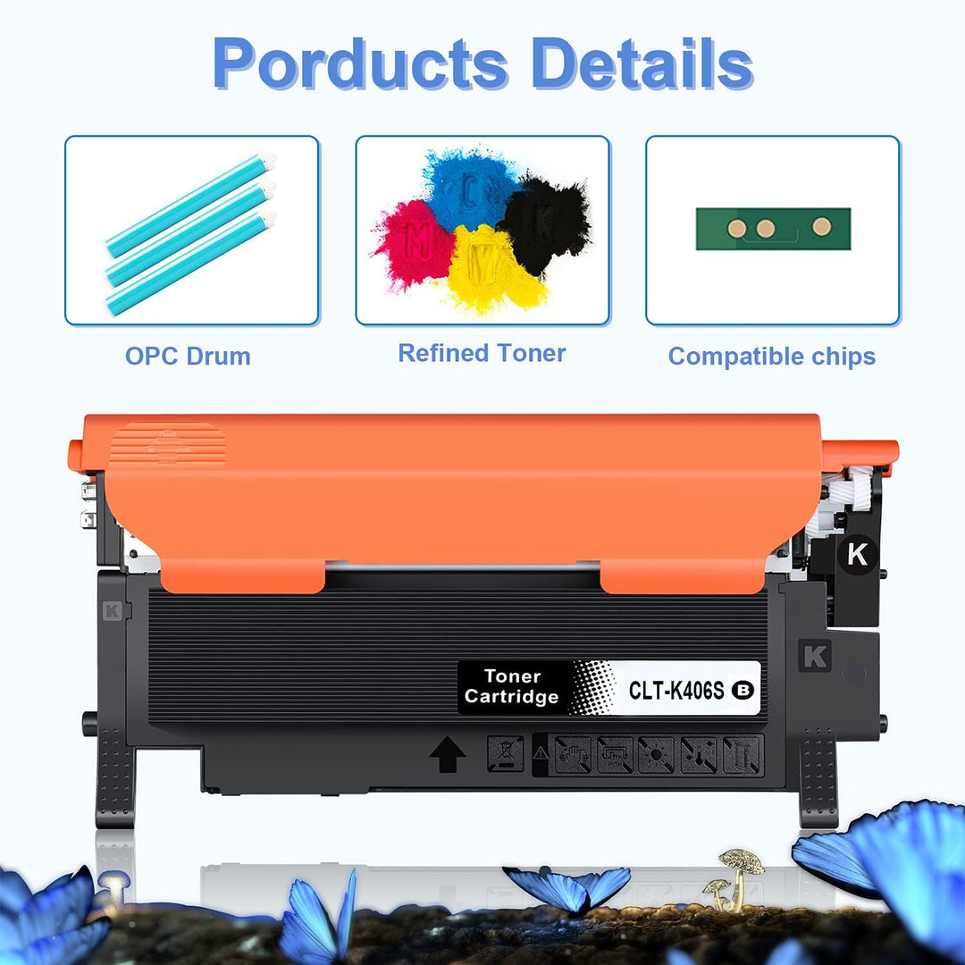 LOSMANN 4X Toner Kompatibel für Samsung CLT-406S CLP-360 / CLT-K406S CLT-C406S CLT-M406S CLT-Y406S f