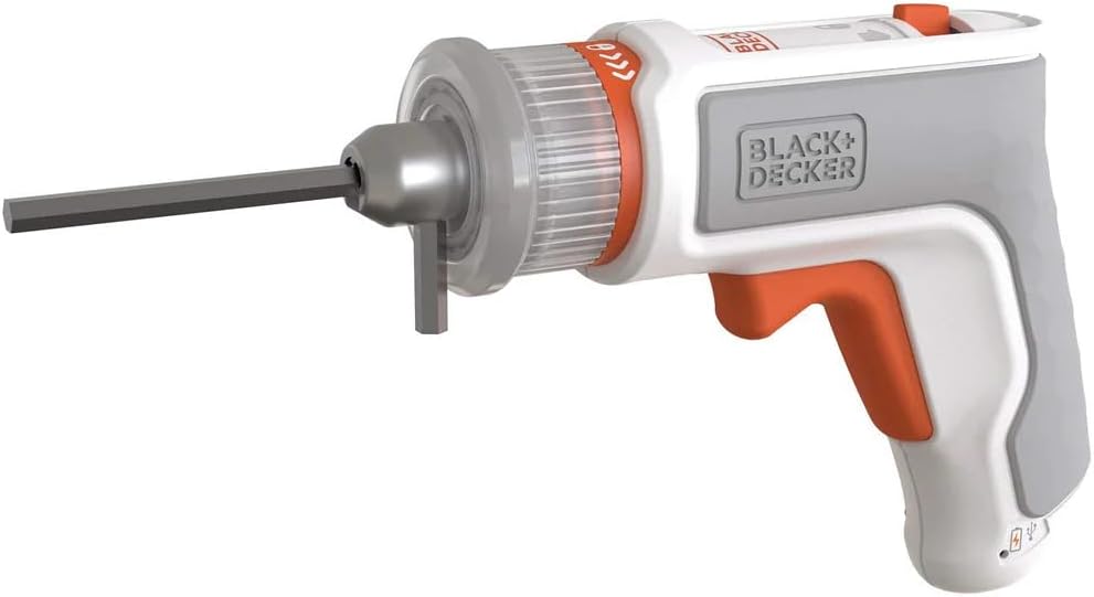 Black+Decker Akku-Möbelschrauber BCRTA01 (3.6V, 1.5 Ah, mit patentierter Werkzeugaufnahme für Innens