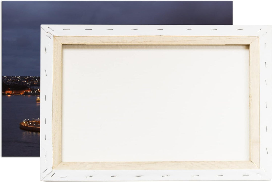 deyoli Sydney Opera House im Format: 100x70 als Leinwandbild, Motiv fertig gerahmt auf Echtholzrahme