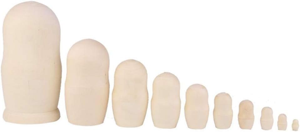 Gadpiparty 10 Stück Leere Nistpuppen Handgefertigte DIY-Rohlinge aus Holz Russland Nistpuppen Wunsch