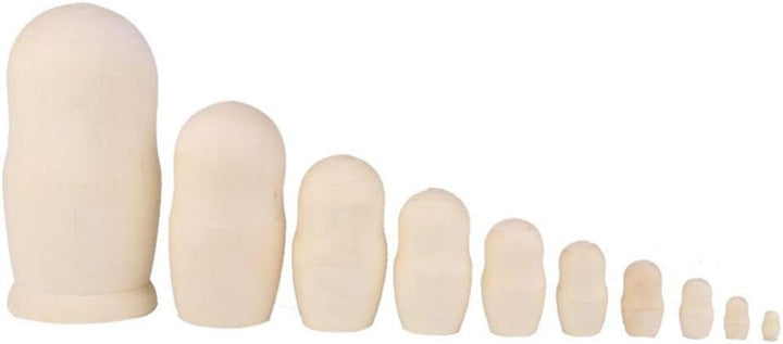 Gadpiparty 10 Stück Leere Nistpuppen Handgefertigte DIY-Rohlinge aus Holz Russland Nistpuppen Wunsch