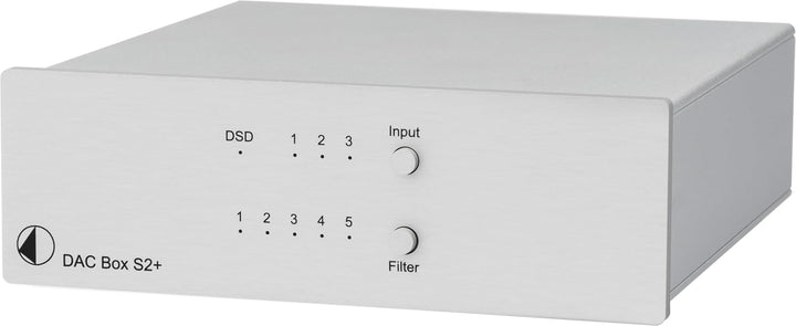 Pro-Ject Audio Systems DAC Box S2+, High End DAC mit 32bit und DSD256 Support (Silber), silber