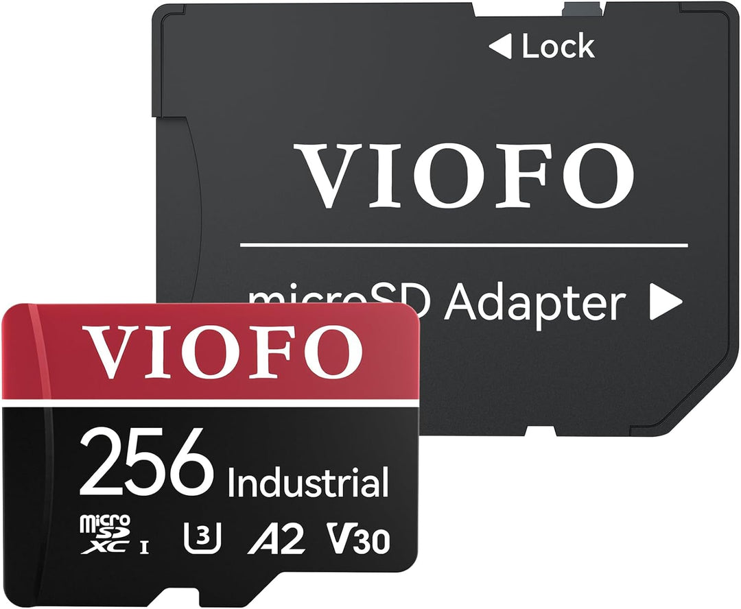 VIOFO 256GB Speicherkarte, hohe Geschwindigkeit mit Adapter U3, Kompatibel für 4K WiFi Dashcam Auto