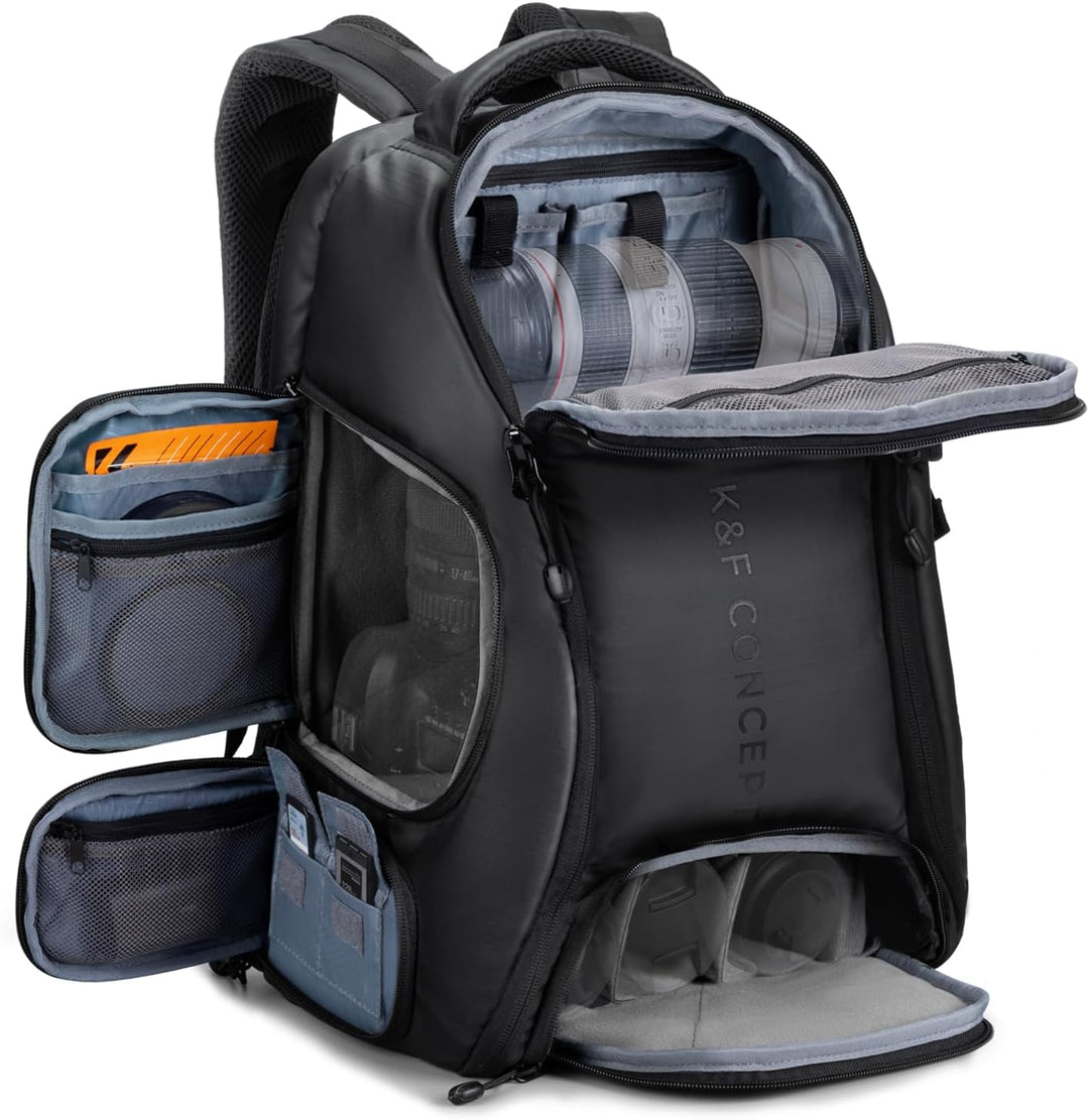 K&F CONCEPT Kamerarucksack wasserdicht Fotorucksack für Canon Nikon Sony Spiegelreflexkameras, Drohn