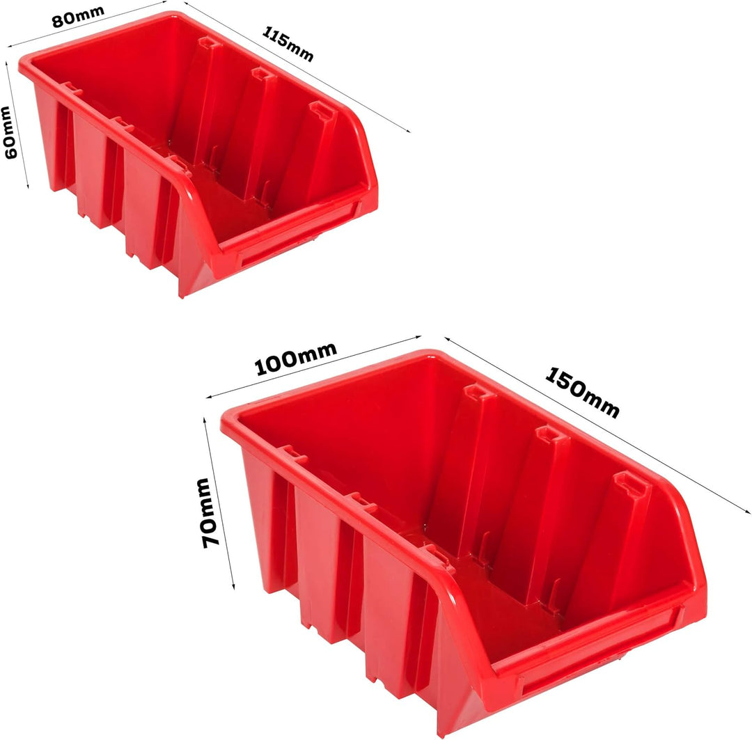 botle 82 Stapelboxen Wandregal Werkzeugwand 772 x 780 mm Kunststoff Werkzeughalter Wandplatte Garage