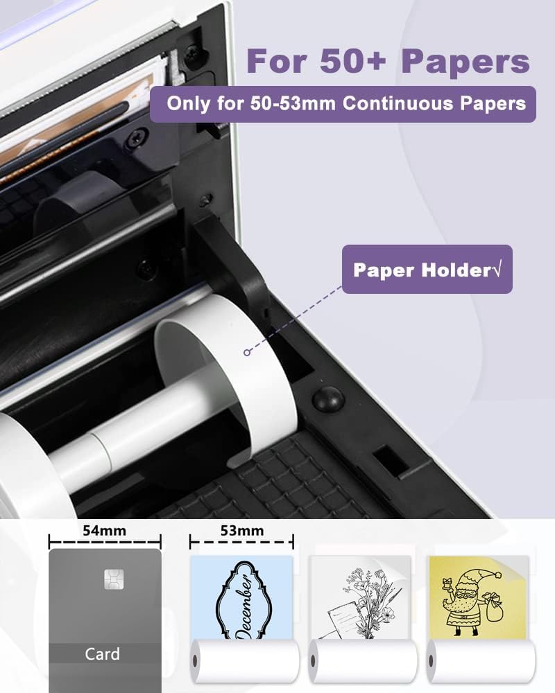 Phomemo-M02 Mini Bluetooth Taschendrucker Thermofotodrucker Tragbarer Empfangsdrucker, kompatibel mi