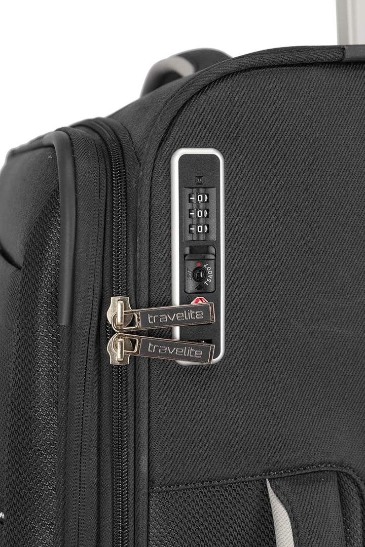 TRAVELITE MIIGO 4w Trolley S, Black, Unisex-Erwachsene Gepäck- Koffer, Black, Talla única - 92747
