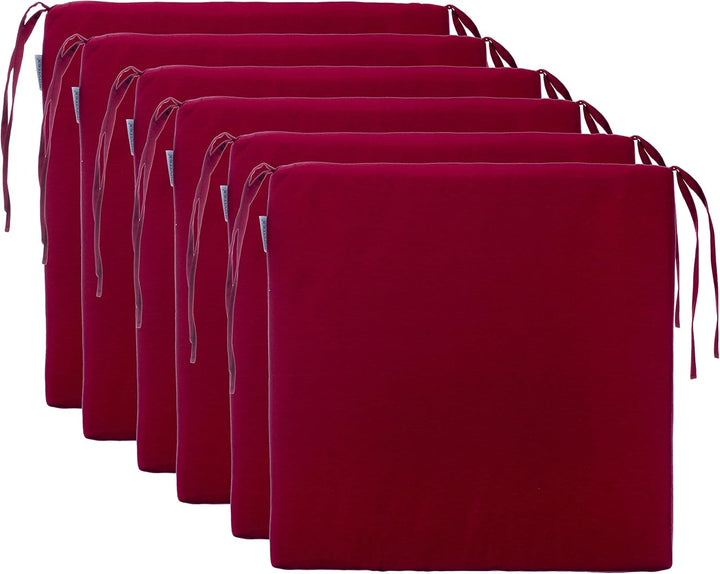 Brandsseller Sitzkissen Stuhlkissen Sitzauflage Stuhlauflage - Uni Farben mit 4 Kordelbändern für si