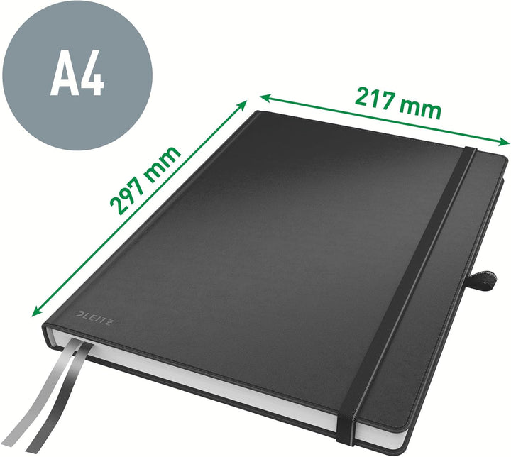 Leitz Complete Qualitäts-Notizbuch A4 liniert, 160 Seiten, 80 Blatt, Hardcover mit hochwertigem Einb