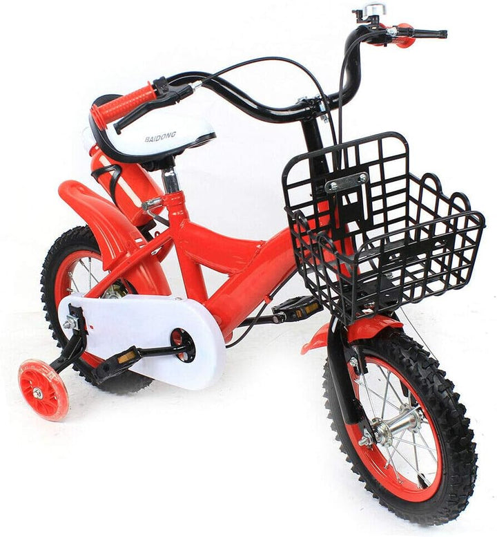 12 Zoll Kinderfahrrad Mit Stützräder, Fahrrad Für Jungen Und Mädchen, Bike Kinderrad Kohlenstoffstah
