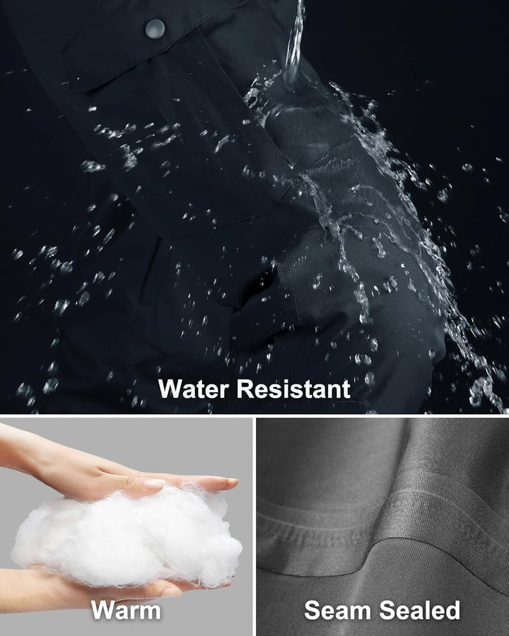 33,000ft Damen Skihose Outdoorhose Wasserdicht Winddichte Softshellhose Warme Gefütterte Thermohose