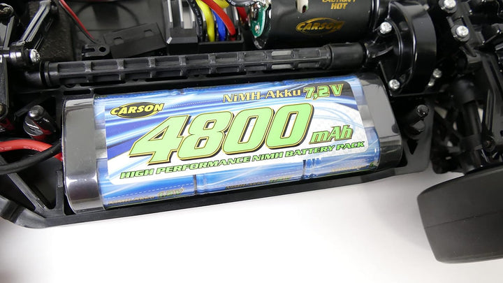 Carson 500608228-7,2V/4800mAh NiMH Race Akku TAM, wiederaufladbar, mit Tamiya Stecker, Akkupack für