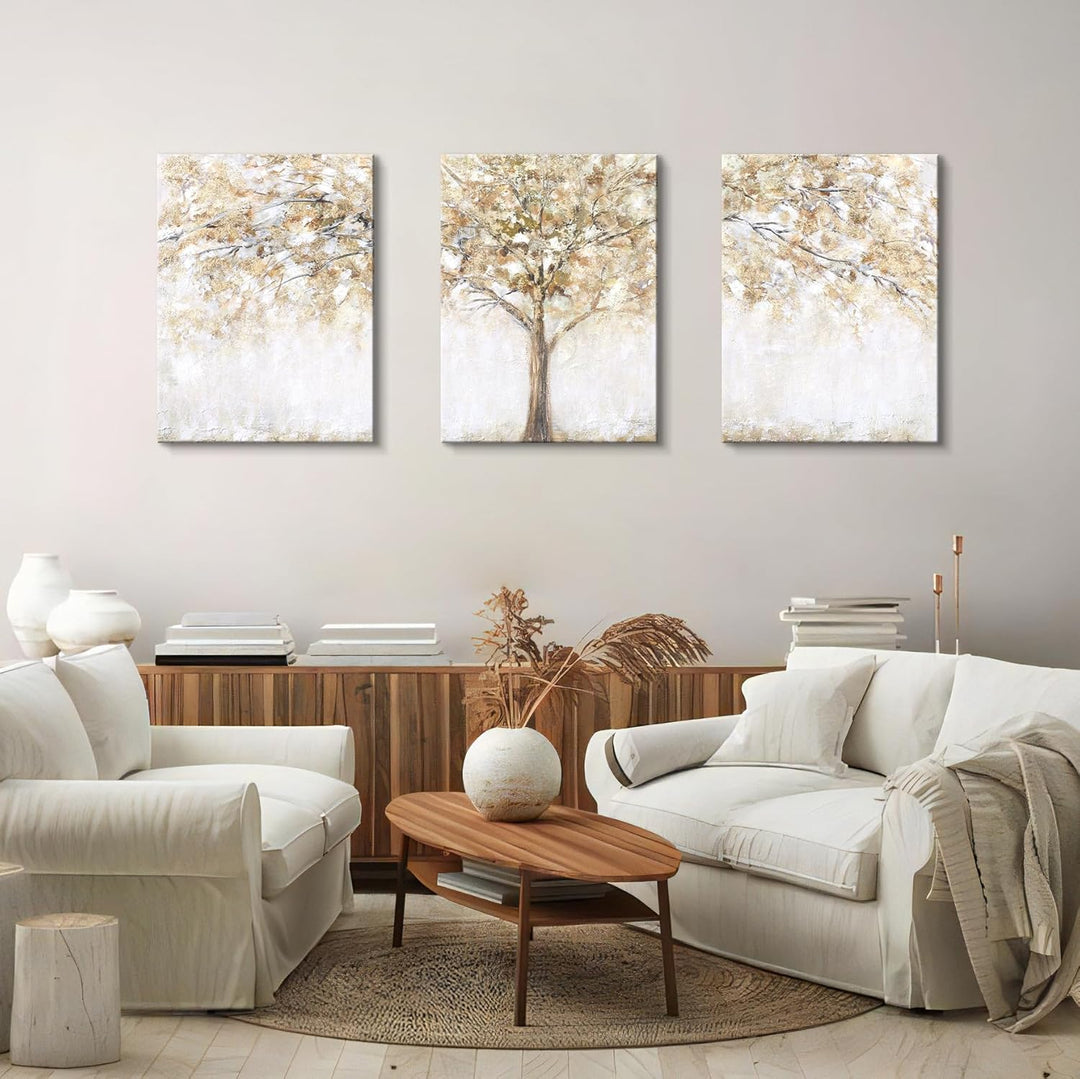 3 Panels Mit Rahmen Leinwand Bilder Abstrakte Baum Bild auf Leinwand Malerei Kunstdrucke Poster Bild