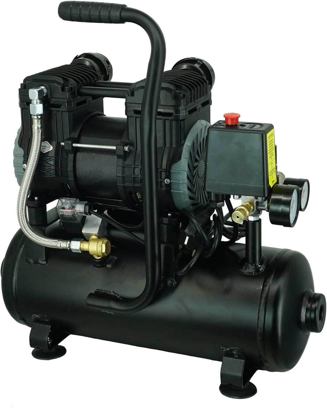 TRUTZHOLM brushless silent Flüsterkompressor tragbar innenbeschichtet 750W / 9 Liter silent leise 57