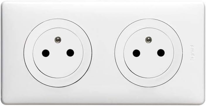 Legrand Céliane Komplettset, 2 Steckdosen, 2-polig, mit Erdung verdrahtet/Einbaudose, 230 V, weiss,