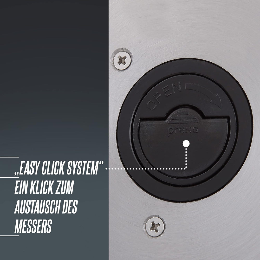 HEINRICHS Metall-Allesschneider, elektrische Brotschneidemaschine, Wurstschneidemaschine, Edelstahl-