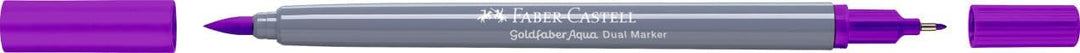 Faber-Castell 164612 - Goldfaber Aqua Dual Marker, mit Pinselspitze und Fineliner Spitze, 12er Etui