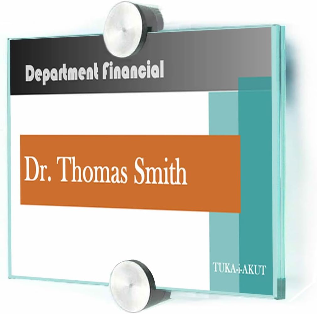 TUKA-i-AKUT 5st. Büro Türschild A4, Klare Acryl Info Sign Halter Transparent, Büroschild zum selbst