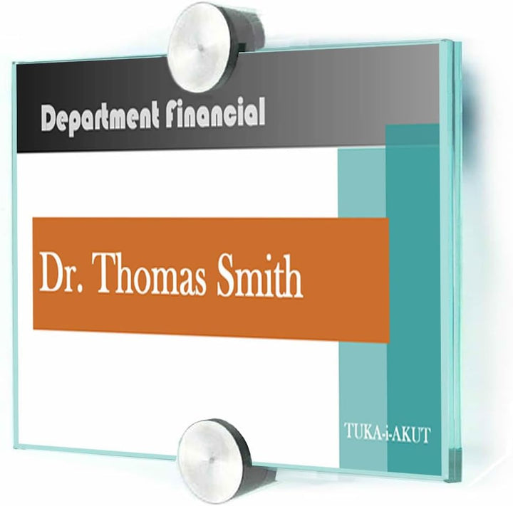 TUKA-i-AKUT 5st. Büro Türschild A4, Klare Acryl Info Sign Halter Transparent, Büroschild zum selbst