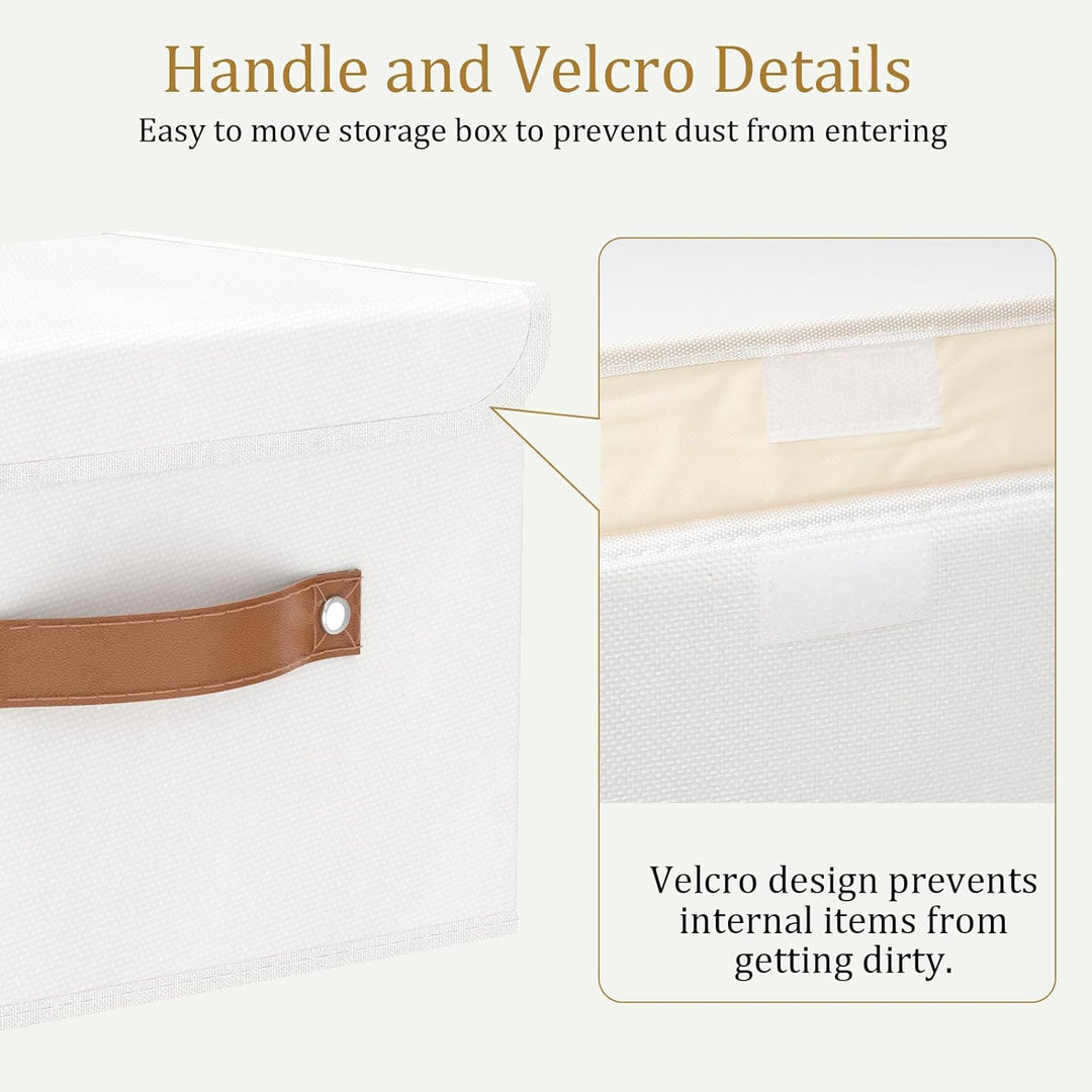 OUTBROS 3 Stück Aufbewahrungsboxen mit Deckel, 38 x 25 x 25 cm, faltbare Stoffboxen, Aufbewahrungskö
