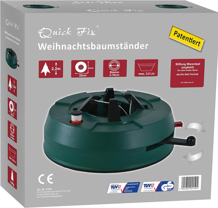 Quickfix patentierter Christbaumständer für Bäume bis 2, 20 M Höhe